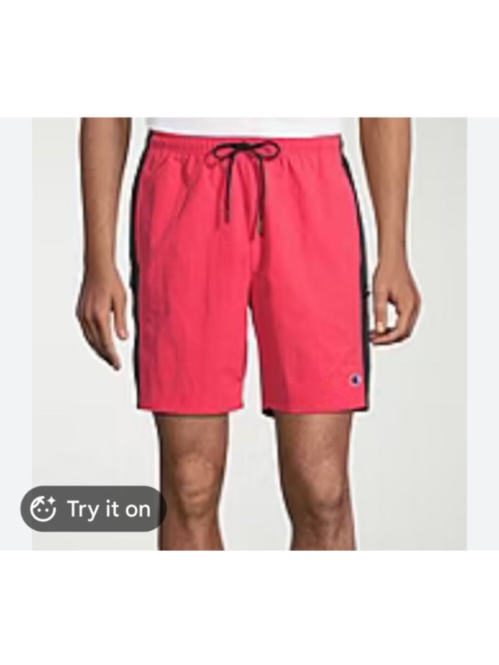 Champion Mens 7" Mid Rise Workout Shorts 2XL Water-Resistant Red/Black NWT